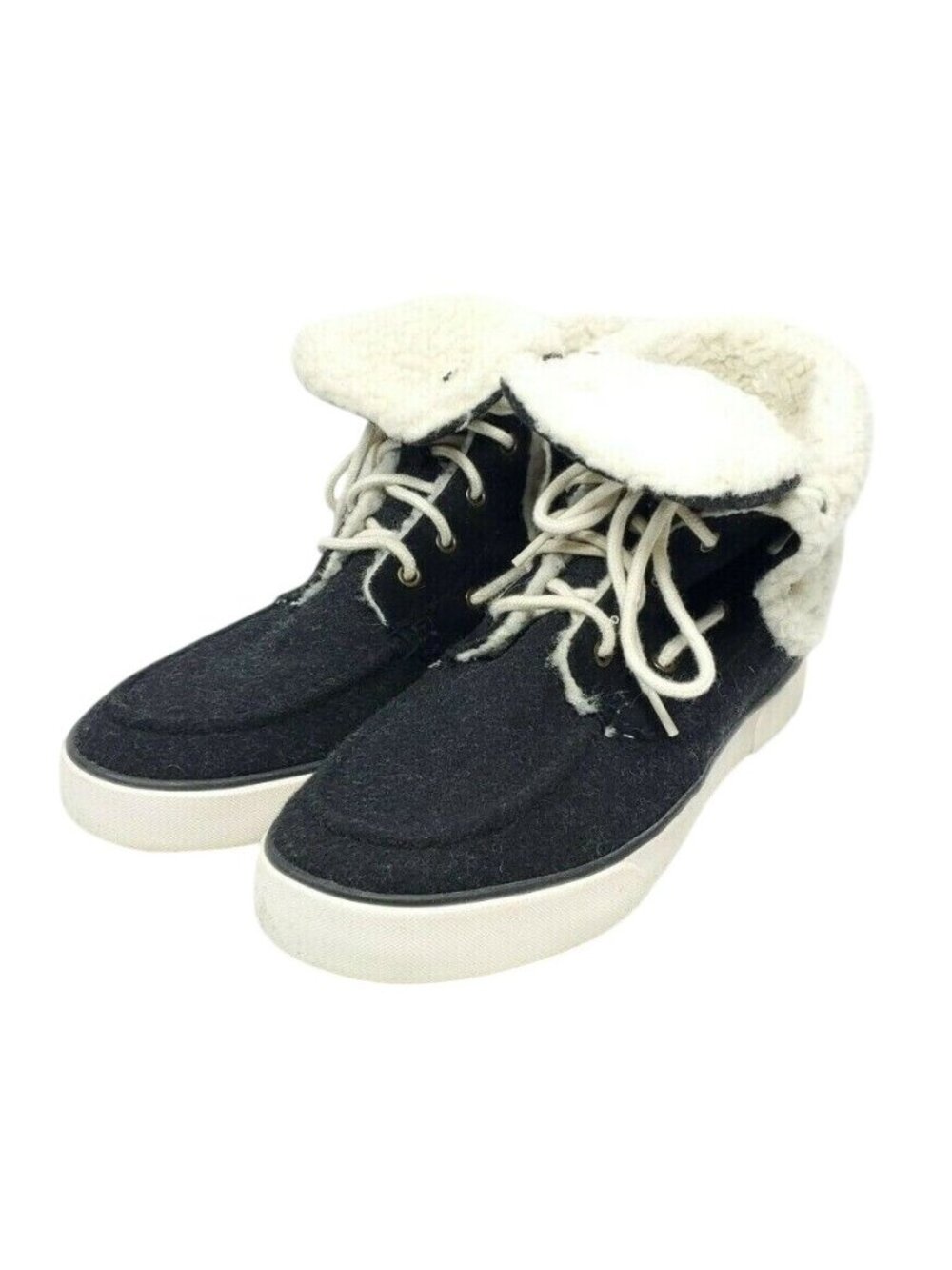 Chaps Brinley Ankle Shoe Boots Black Women's Size 9 Fabric Faux Fur Lined - Picture 2 of 8